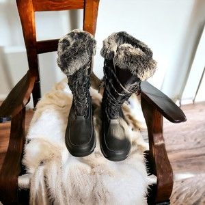 Pacific Mountain Whiteout Winter Boots Women's Size 9.5  Black NEW